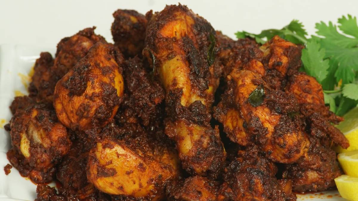 சுவையான செட்டிநாடு சிக்கன் நெய் ரோஸ்ட்!