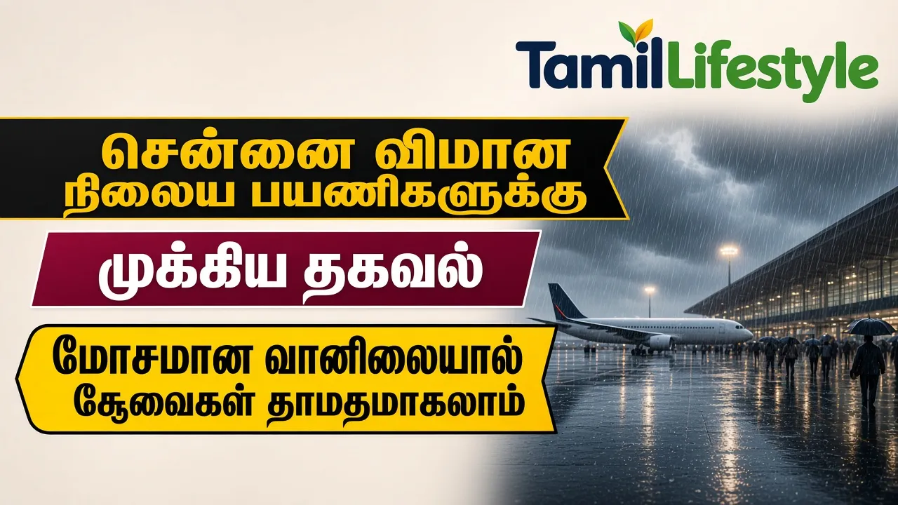சென்னை விமான நிலைய பயணிகளுக்கு முக்கிய தகவல்: மோசமான வானிலையால் சேவைகள் தாமதமாகலாம்