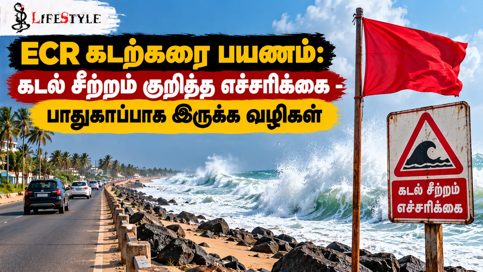 ECR கடற்கரை பயணம்: கடல் சீற்றம் குறித்த எச்சரிக்கை - பாதுகாப்பாக இருக்க வழிகள்