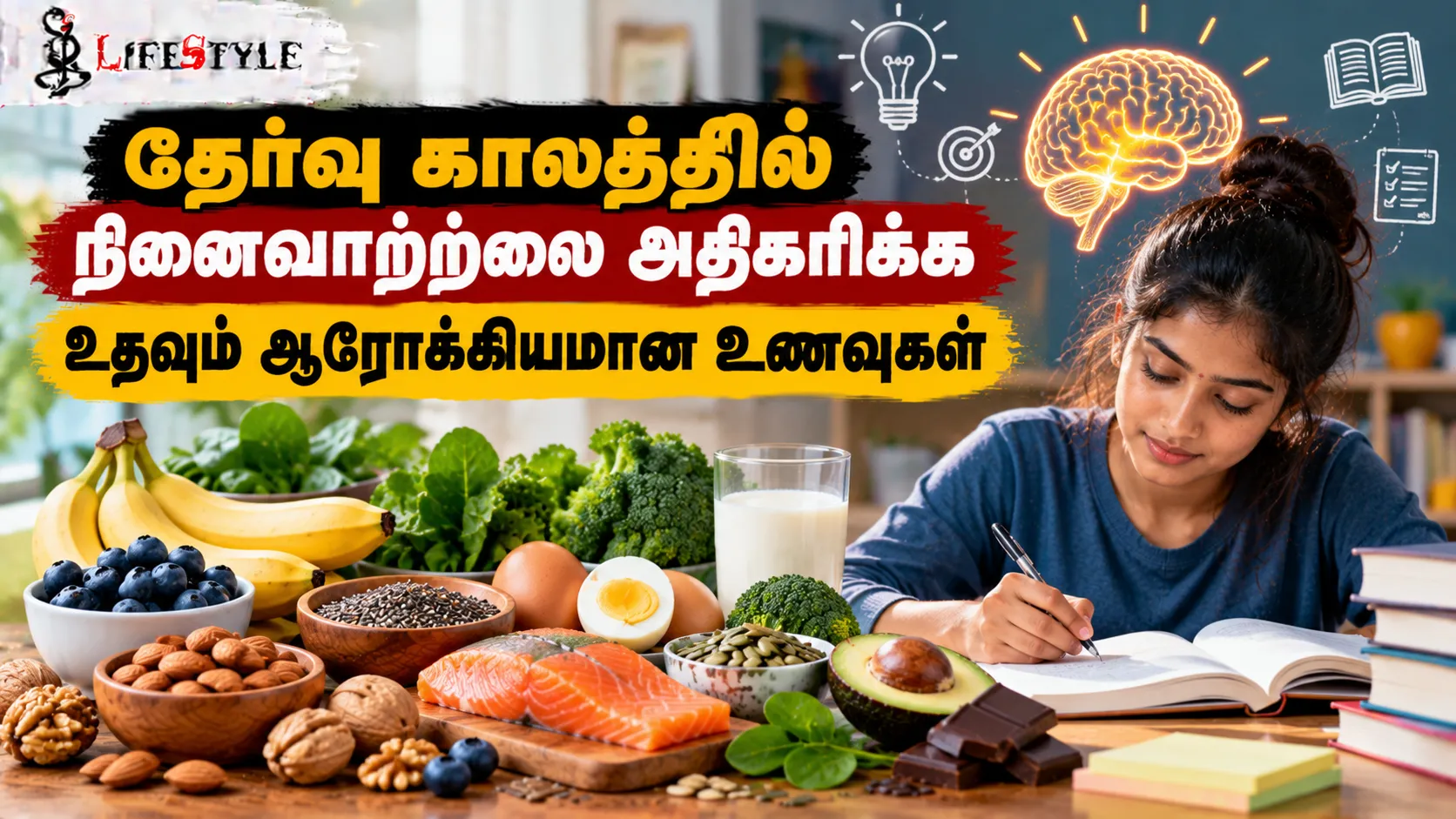 தேர்வு காலத்தில் நினைவாற்றலை அதிகரிக்க உதவும் ஆரோக்கியமான உணவுகள்