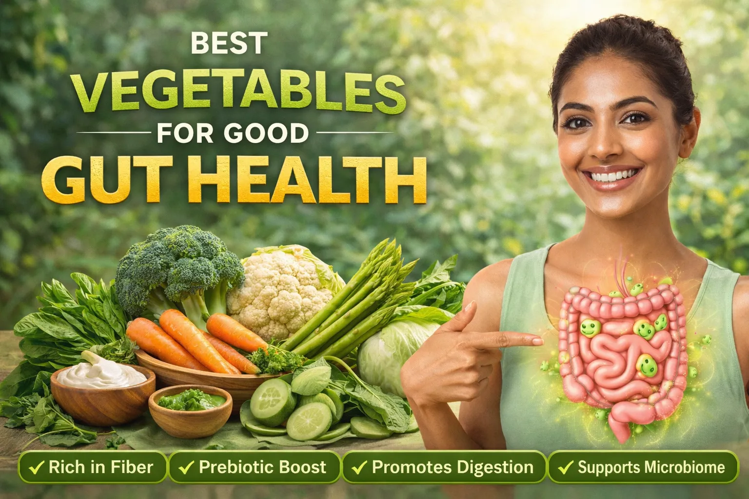 சிறந்த குடல் ஆரோக்கியத்திற்கான காய்கறிகள்: உங்களுக்கான முழுமையான வழிகாட்டி
