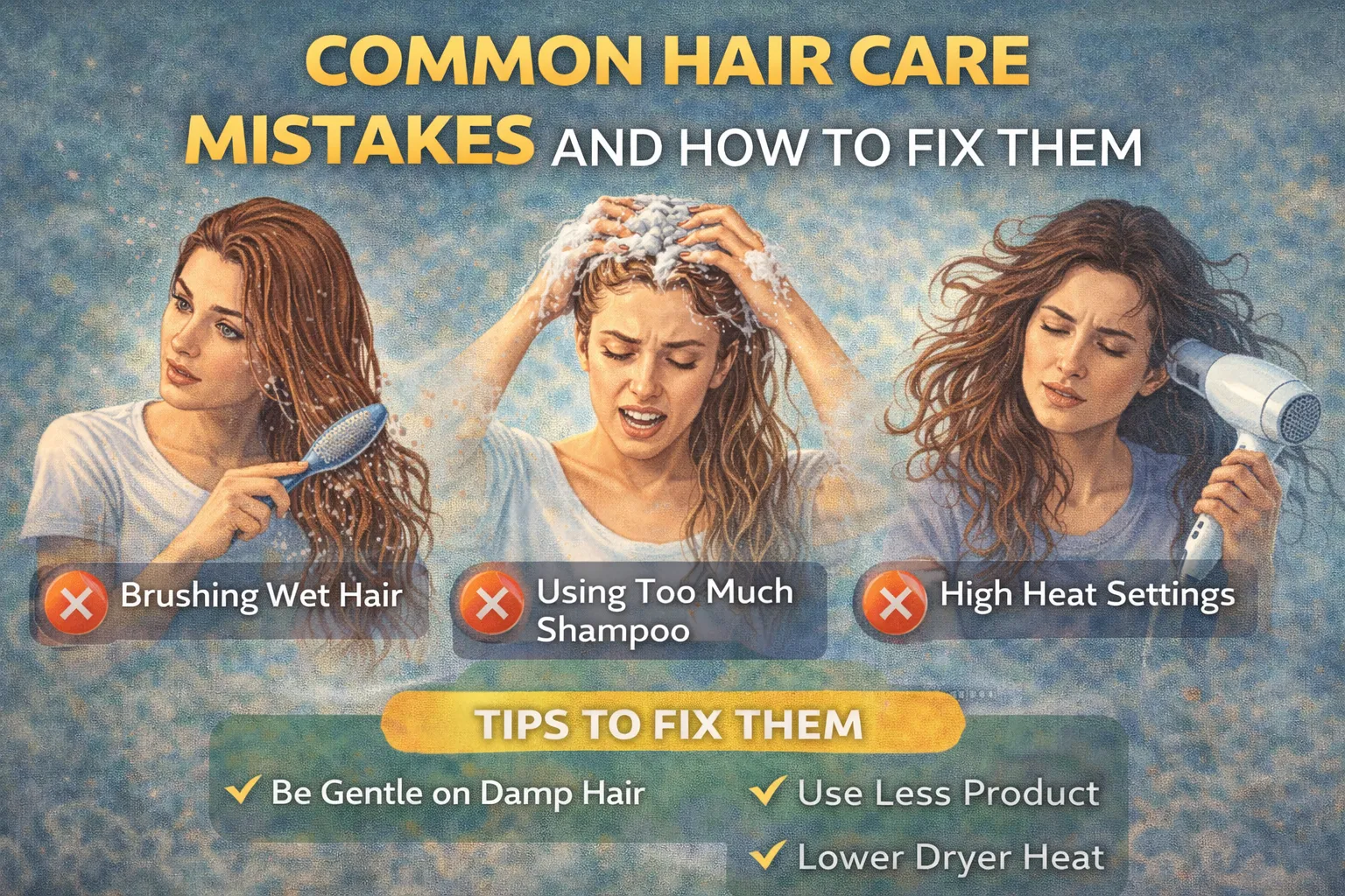 பொதுவான முடி பராமரிப்பு தவறுகள்: ஆரோக்கியமான கூந்தலுக்கு அவற்றை சரிசெய்வது எப்படி?