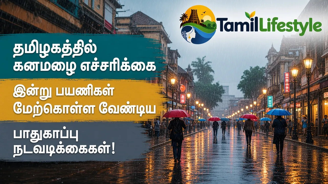 தமிழகத்தில் கனமழை எச்சரிக்கை: இன்று பயணிகள் மேற்கொள்ள வேண்டிய பாதுகாப்பு நடவடிக்கைகள்!