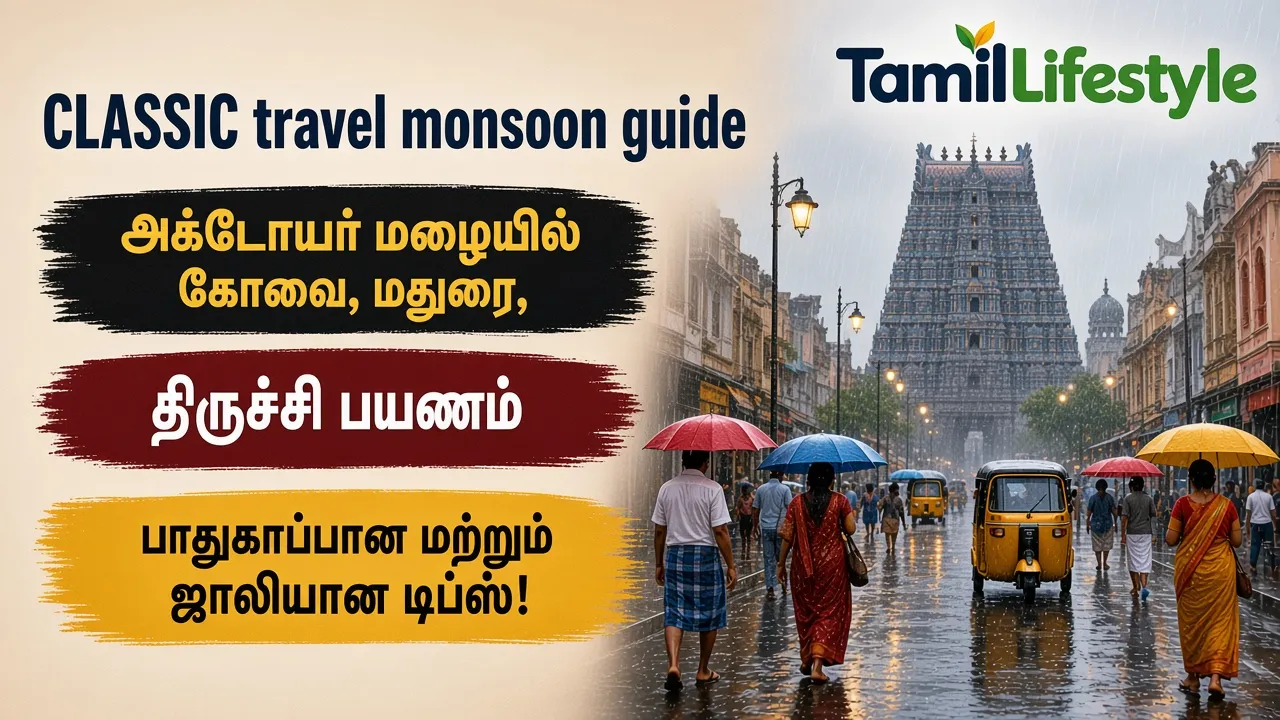 அக்டோபர் மழையில் கோவை, மதுரை, திருச்சி பயணம்: பாதுகாப்பான மற்றும் ஜாலியான டிப்ஸ்!